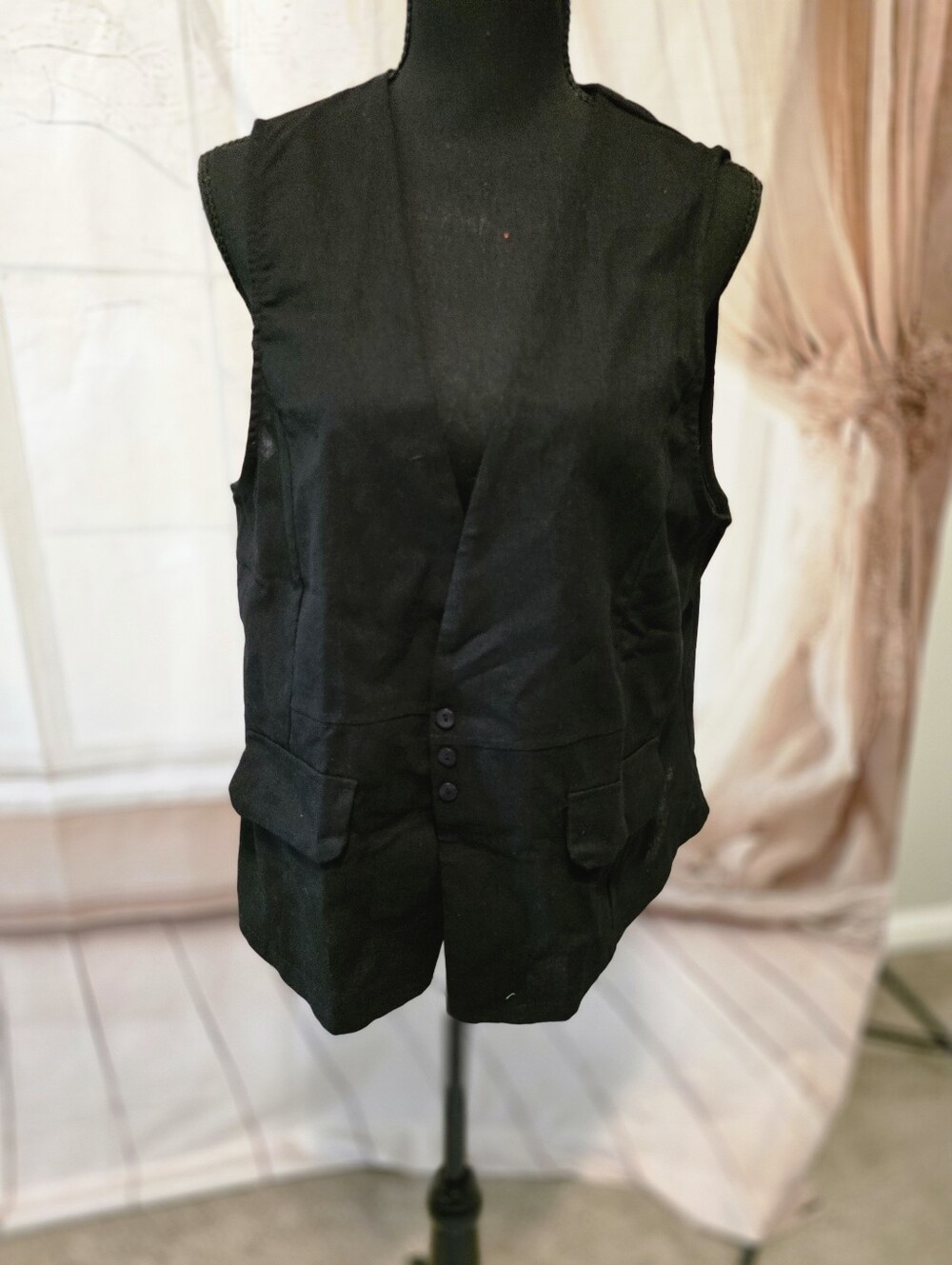 Allegra K Black Women's Vest